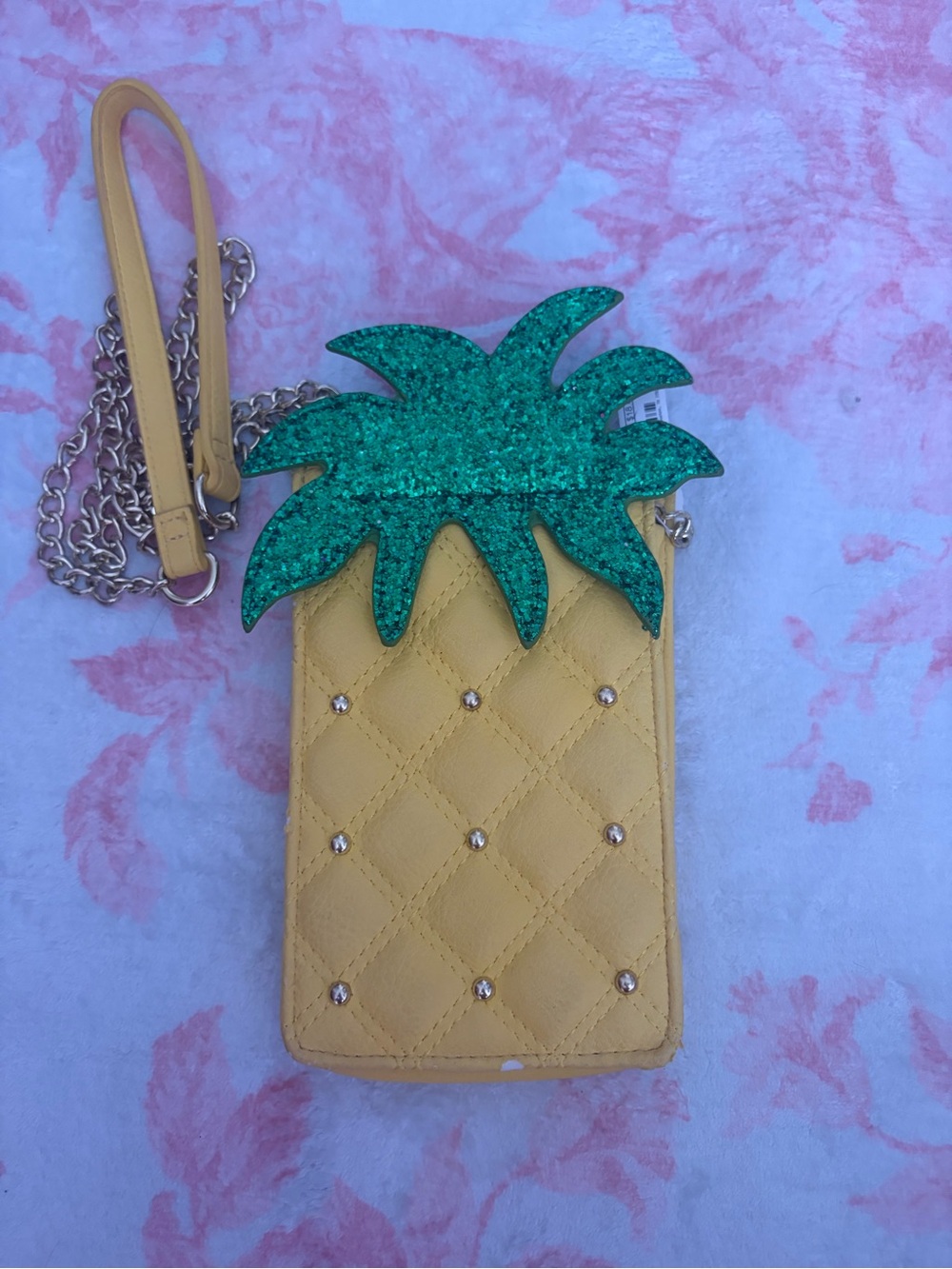 Yellow Pineapple Crossbody Phone purse
